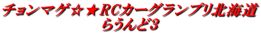 チョンマゲ☆★RCカーグランプリ北海道 らうんど３