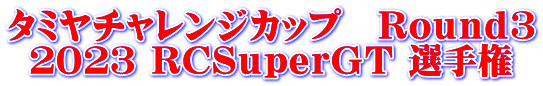 タミヤチャレンジカップ　Ｒｏｕｎｄ３ ２０２３ ＲＣＳｕｐｅｒＧＴ 選手権
